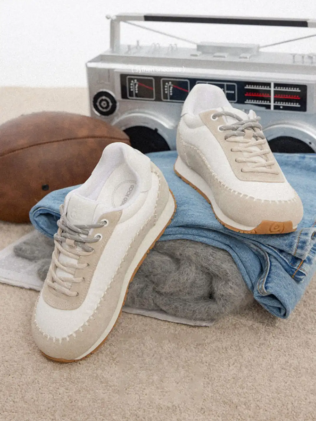 COOLCHAP | Contrast Stitching Platform Sneakers