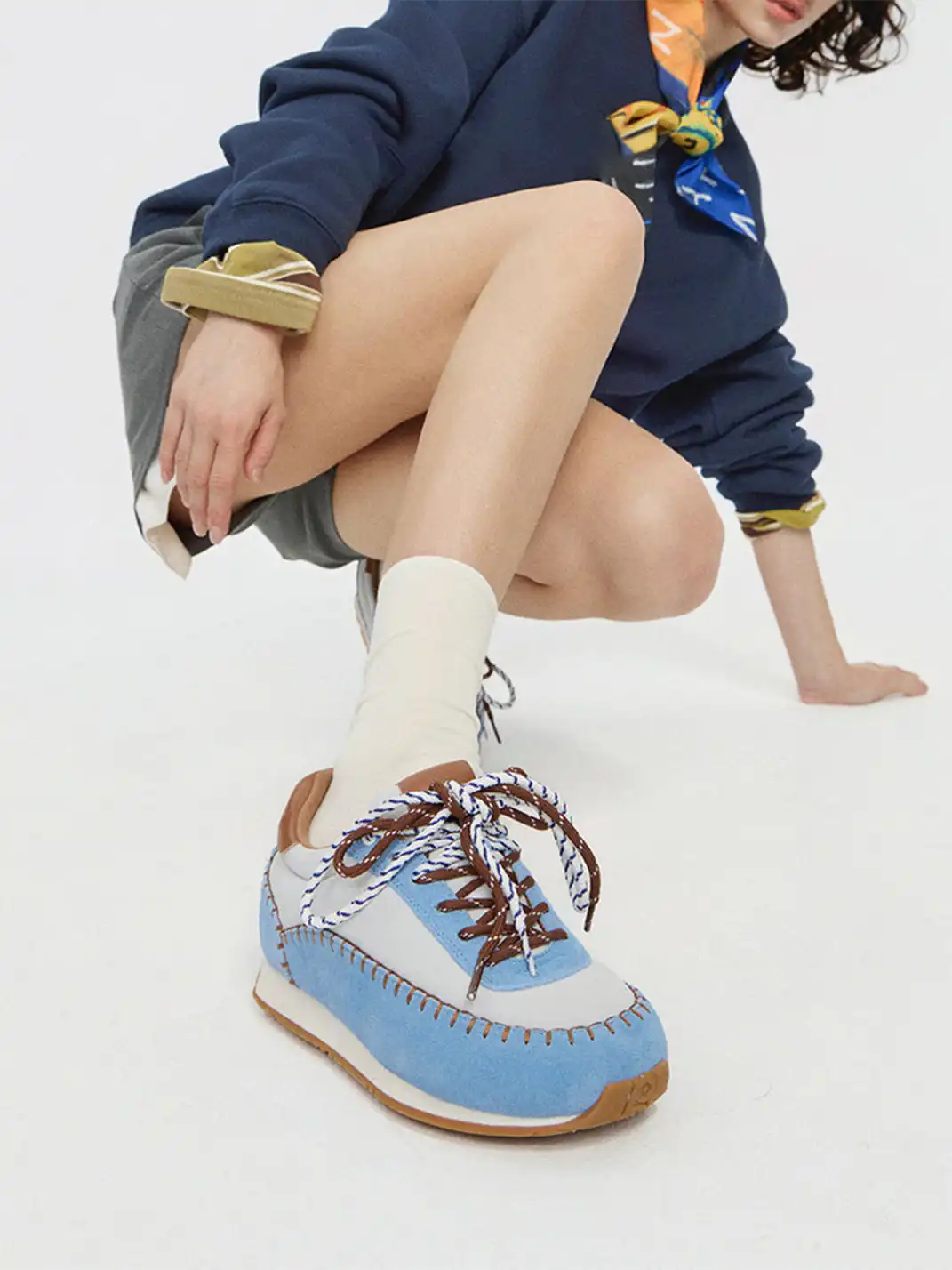 COOLCHAP | Contrast Stitching Platform Sneakers