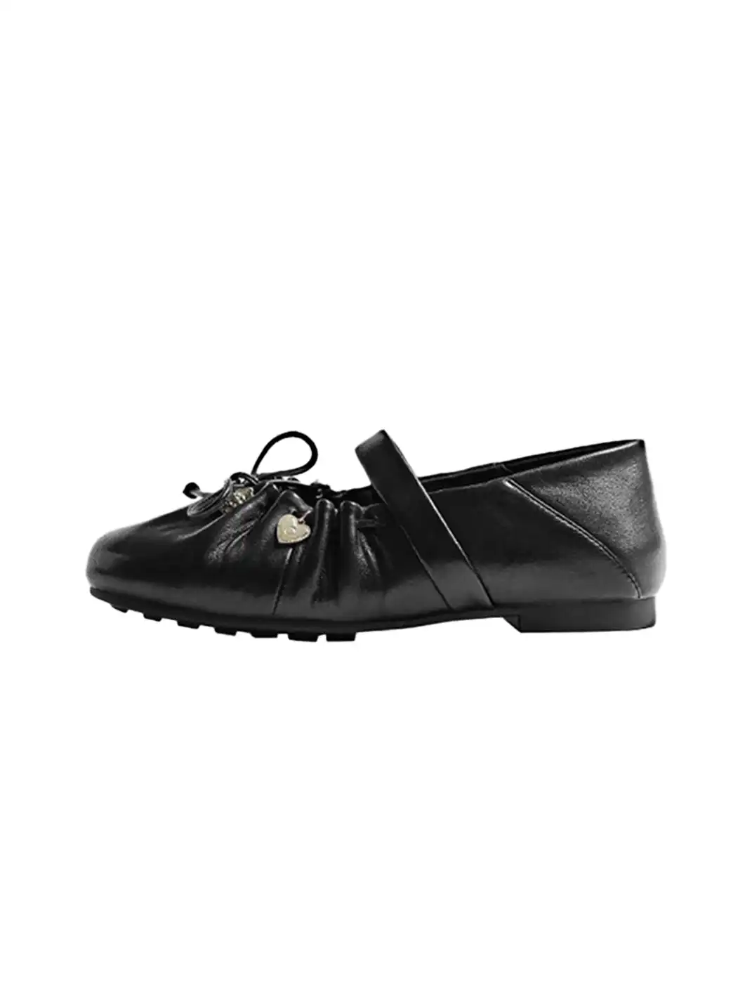 COOLCHAP | Wrinkled Sheepskin Flat Shoes