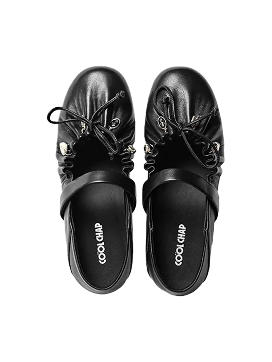 COOLCHAP | Wrinkled Sheepskin Flat Shoes