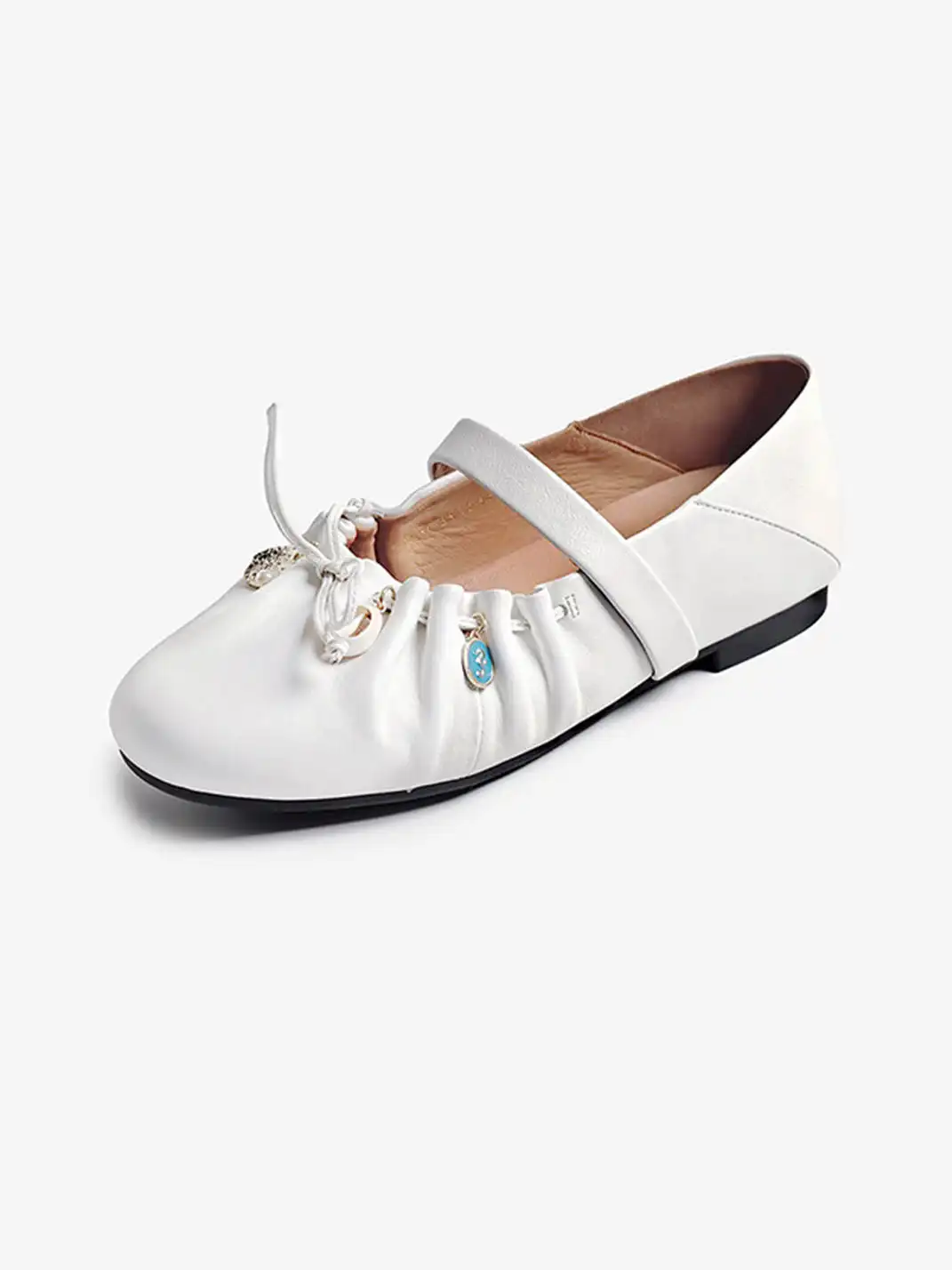 COOLCHAP | Wrinkled Sheepskin Flat Shoes
