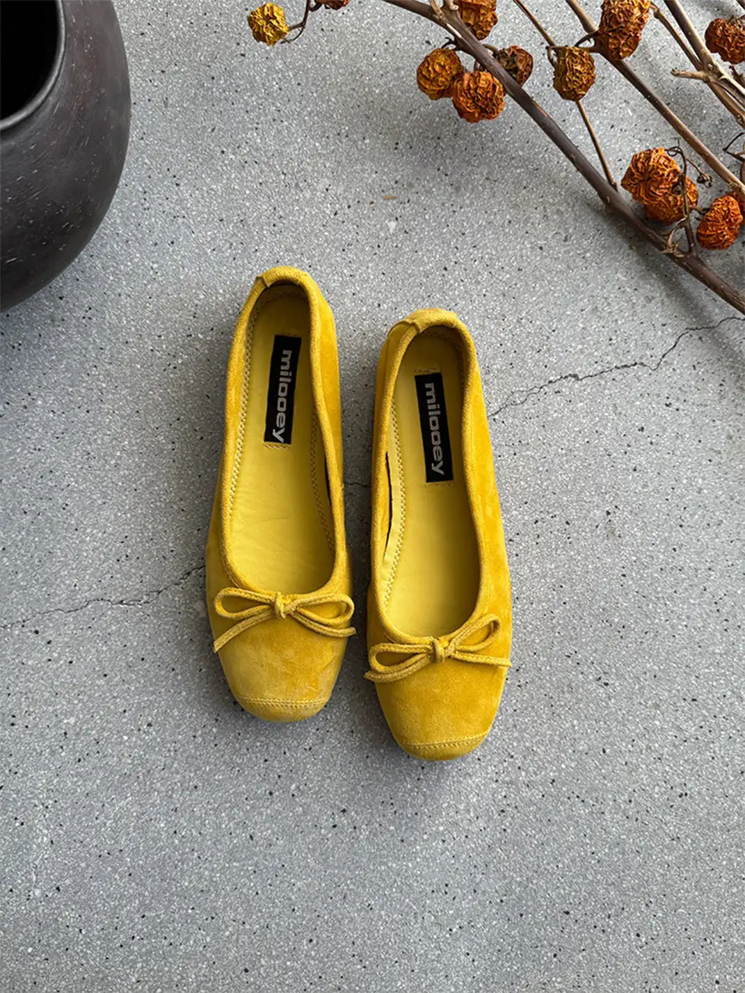 MILU | Flat Ballet Flats With Bows