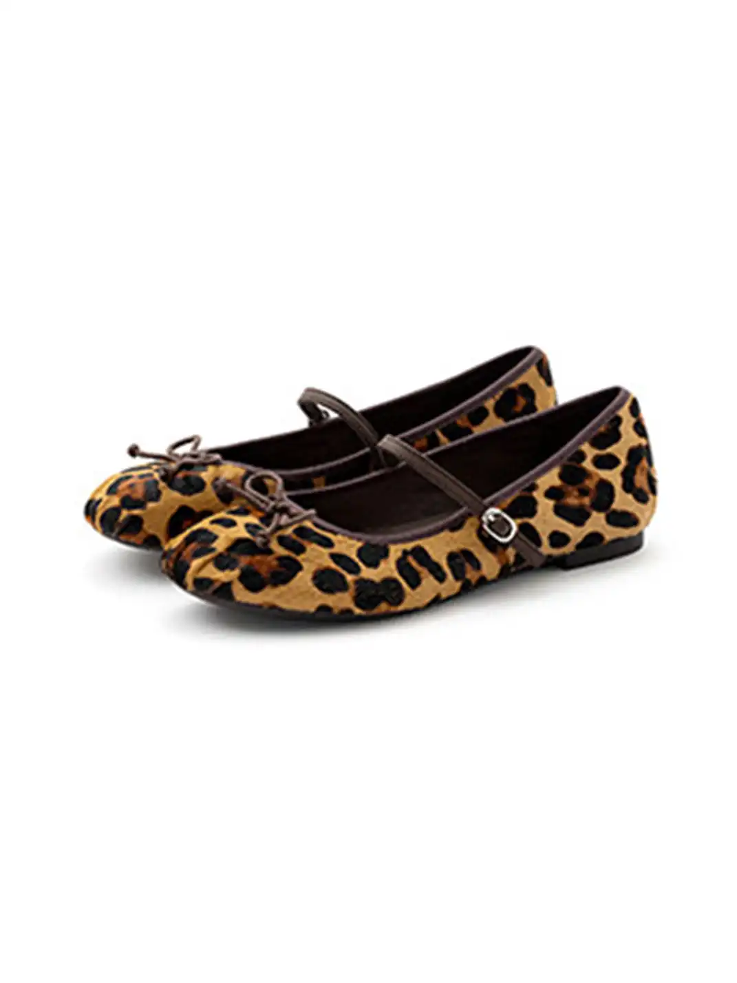 MILU | Shallow-cut flat Mary Jane shoes with bow
