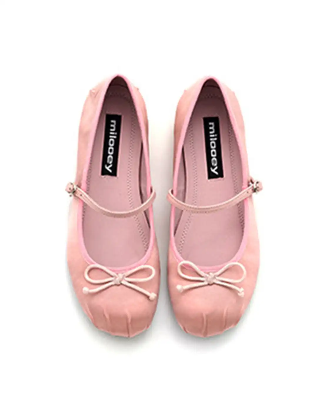 MILU | Shallow-cut flat Mary Jane shoes with bow