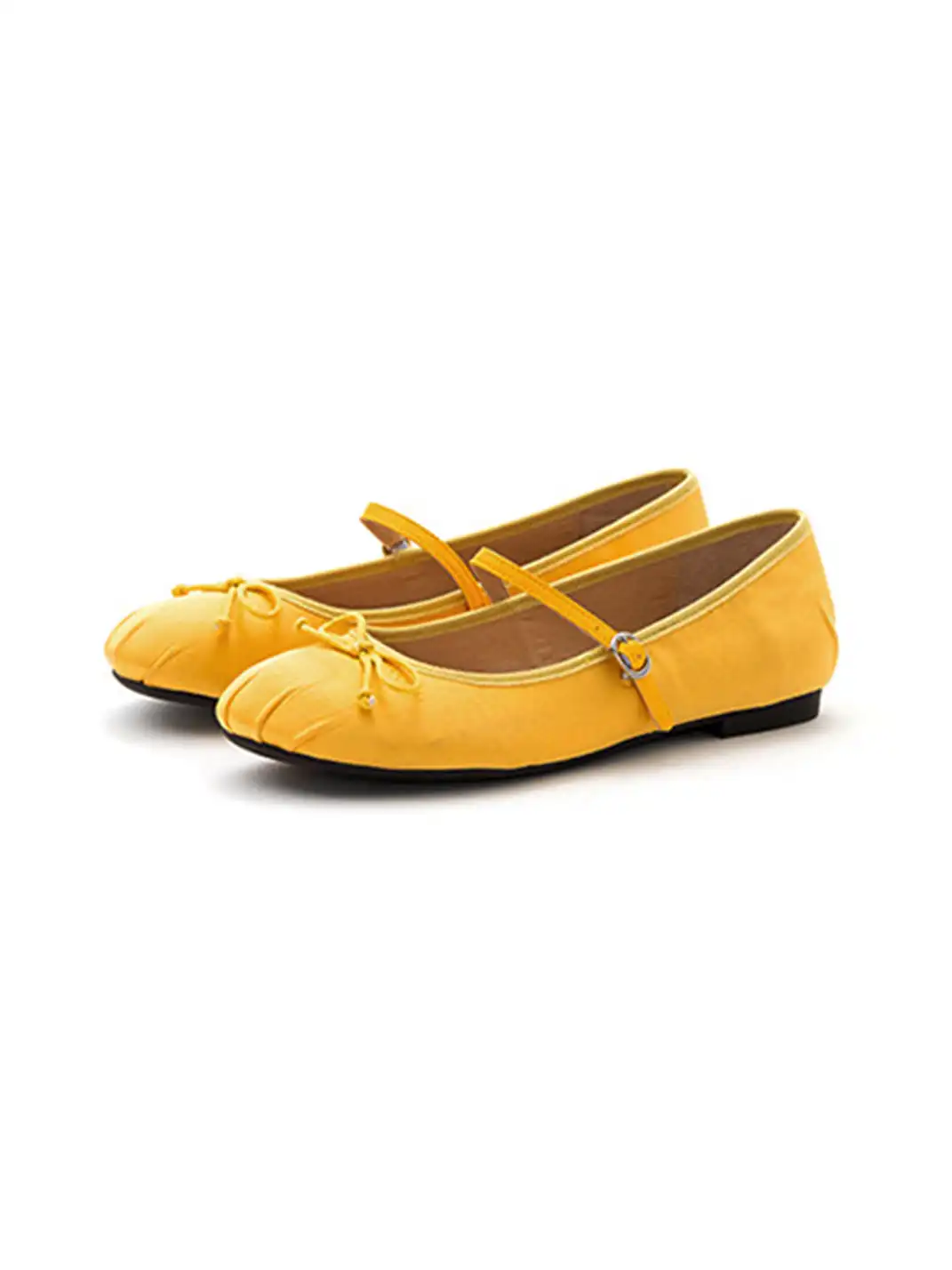 MILU | Shallow-cut flat Mary Jane shoes with bow