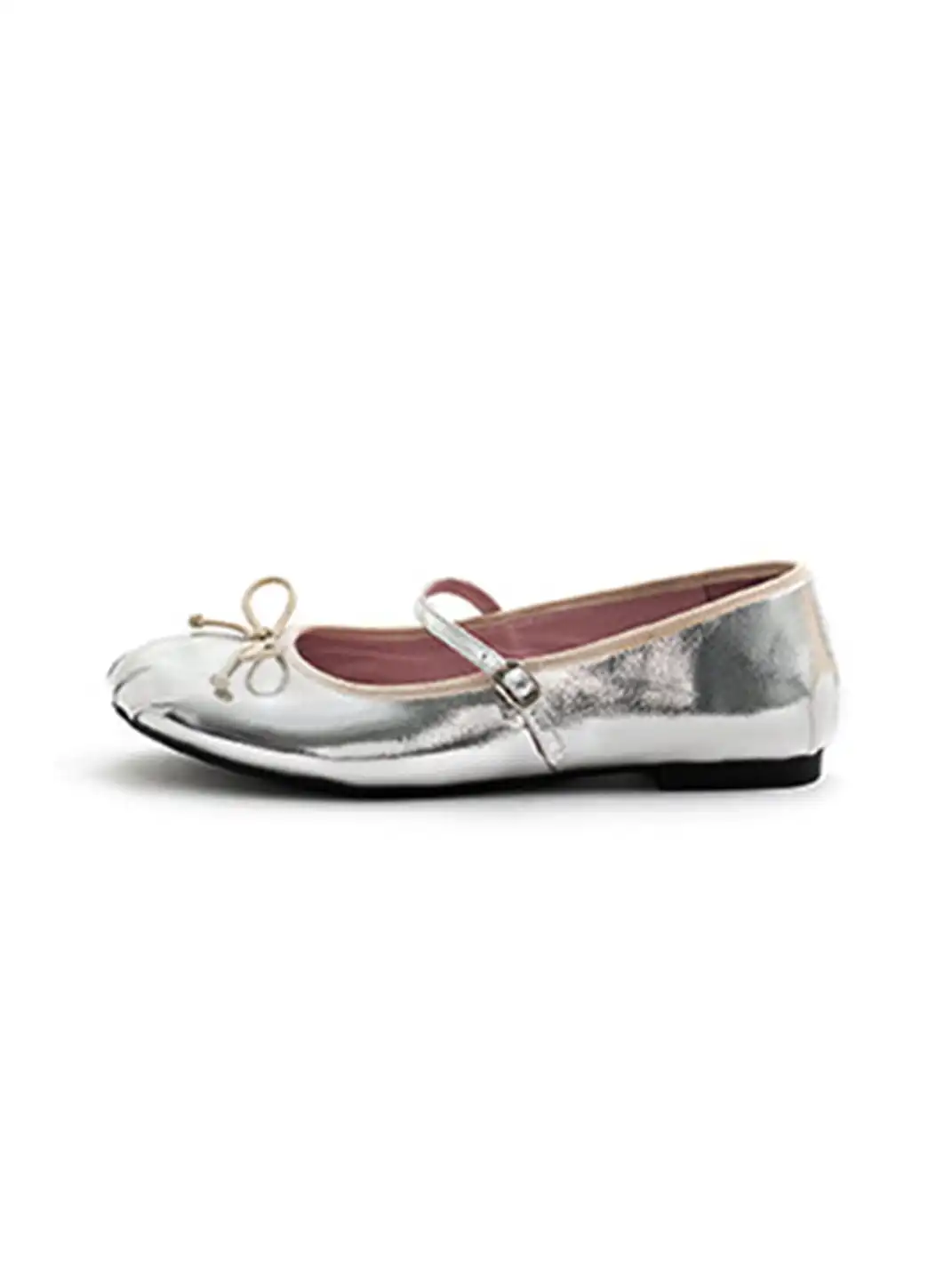 MILU | Shallow-cut flat Mary Jane shoes with bow