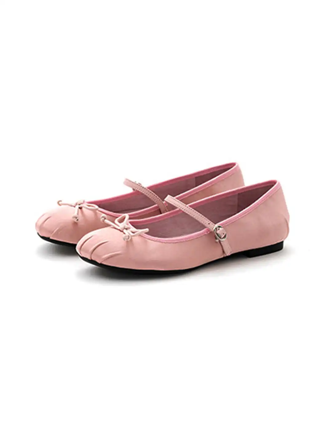 MILU | Shallow-cut flat Mary Jane shoes with bow