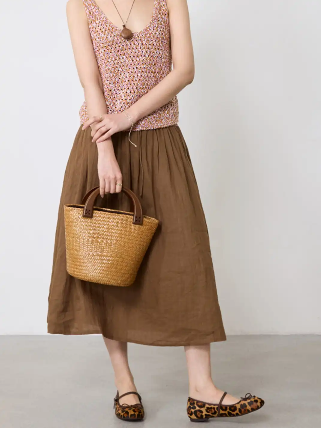 MILU | Shallow-cut flat Mary Jane shoes with bow