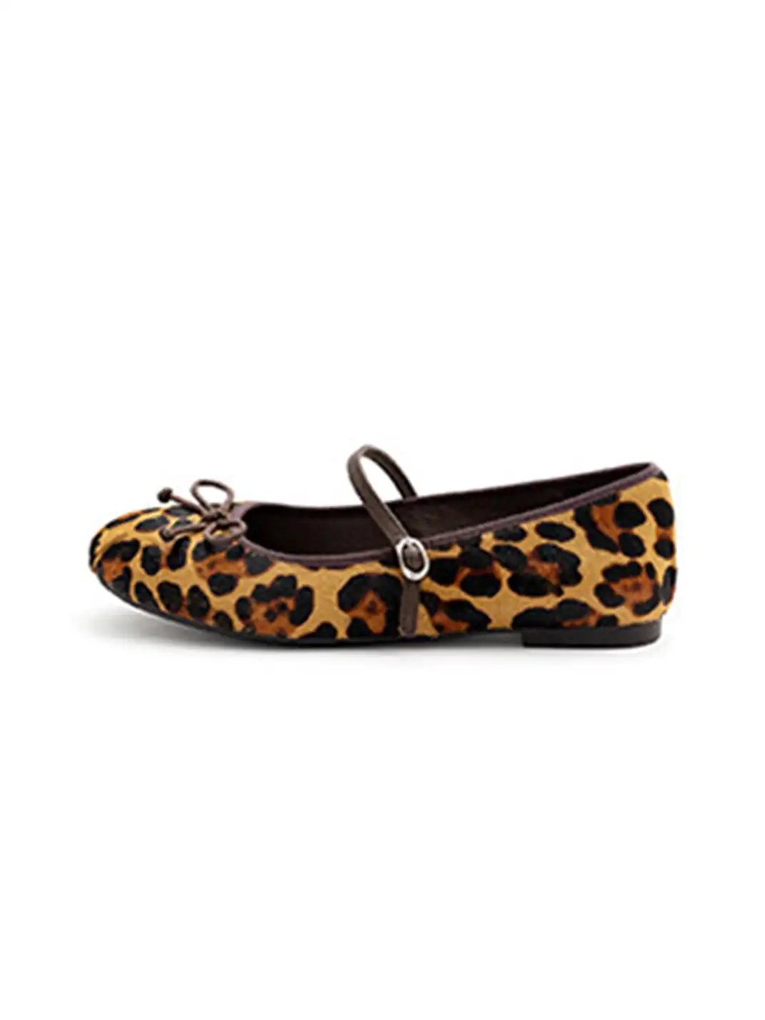 MILU | Shallow-cut flat Mary Jane shoes with bow