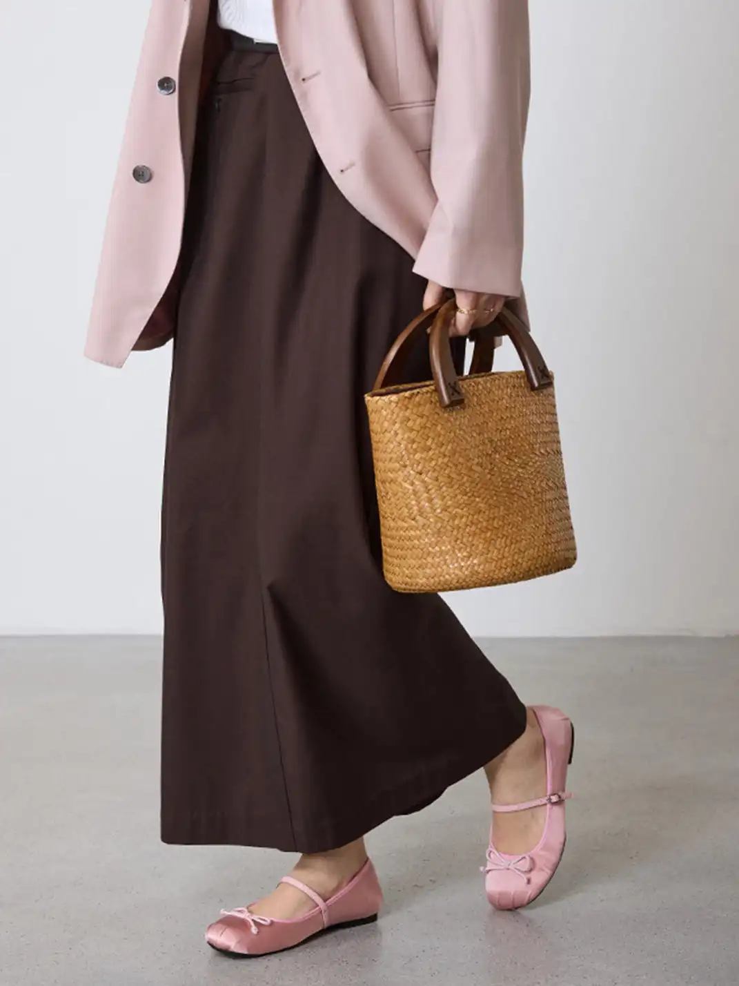 MILU | Shallow-cut flat Mary Jane shoes with bow