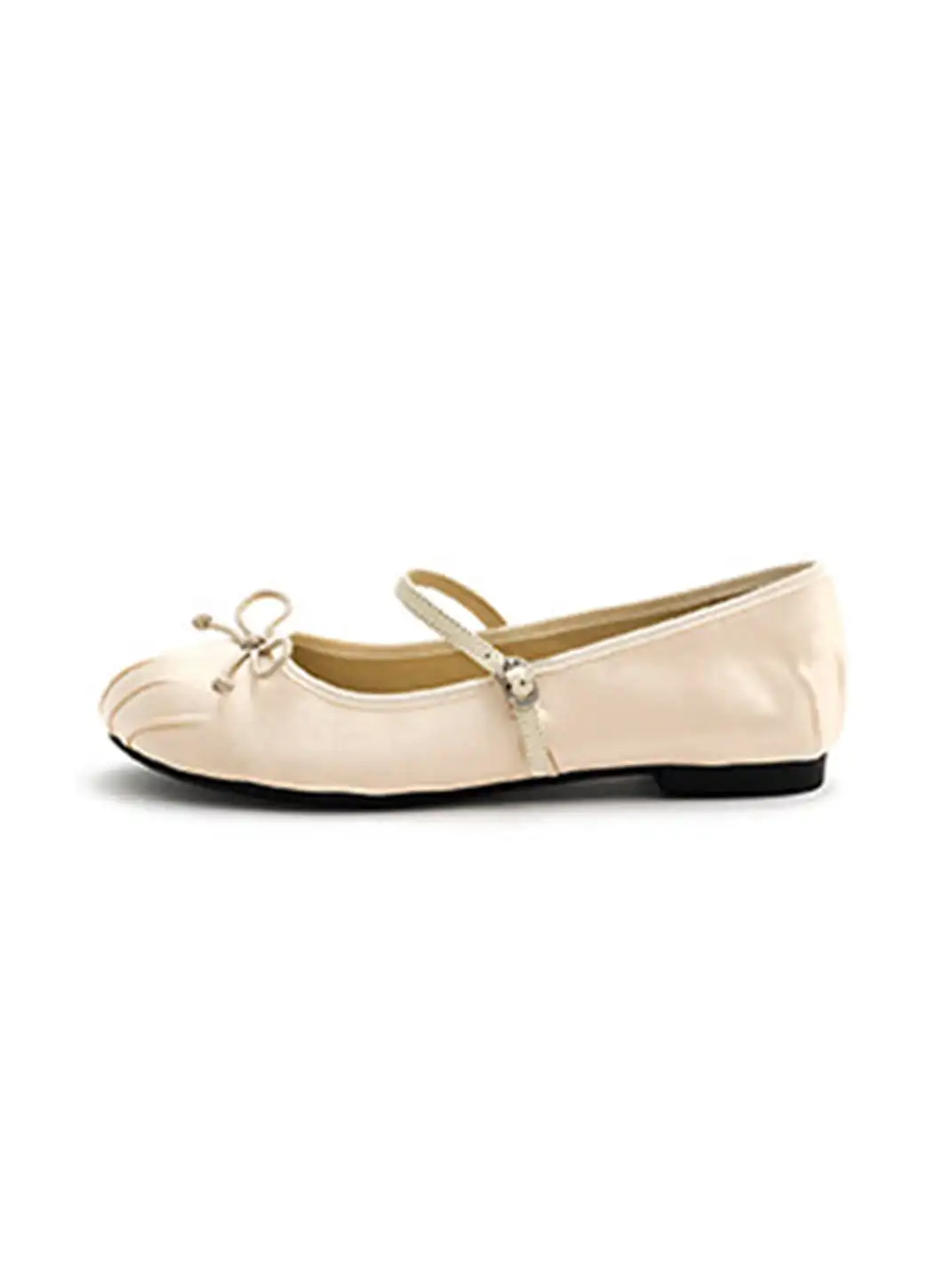 MILU | Shallow-cut flat Mary Jane shoes with bow