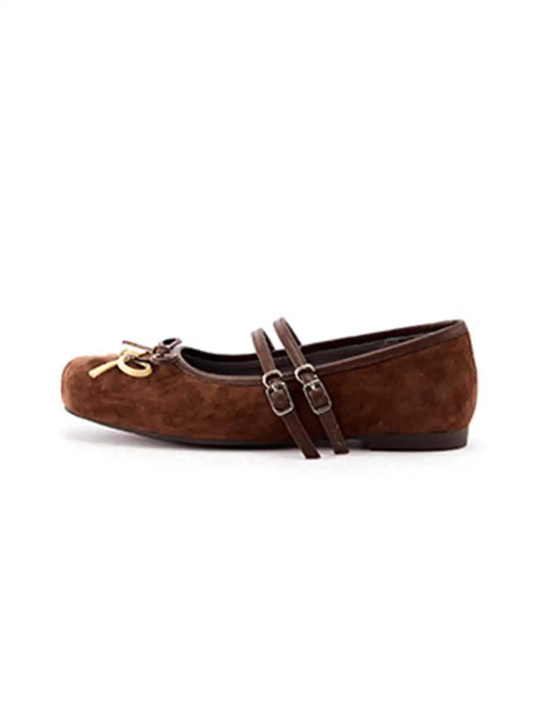 MILU | Square-Toe Ballet Flats with Adjustable Straps
