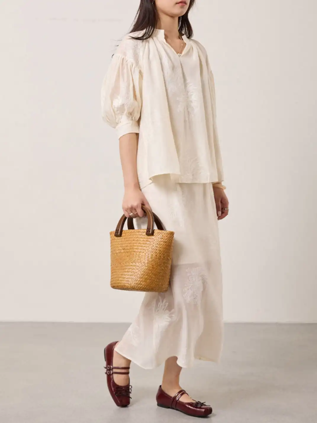MILU | Square-Toe Ballet Flats with Adjustable Straps
