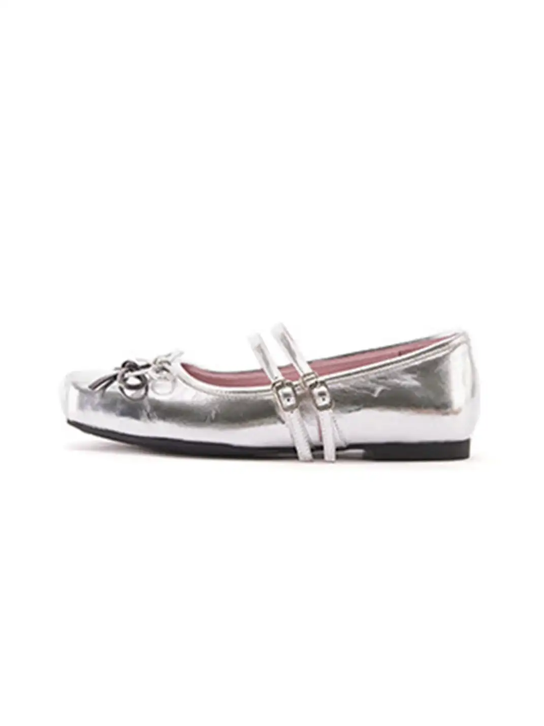 MILU | Square-Toe Ballet Flats with Adjustable Straps