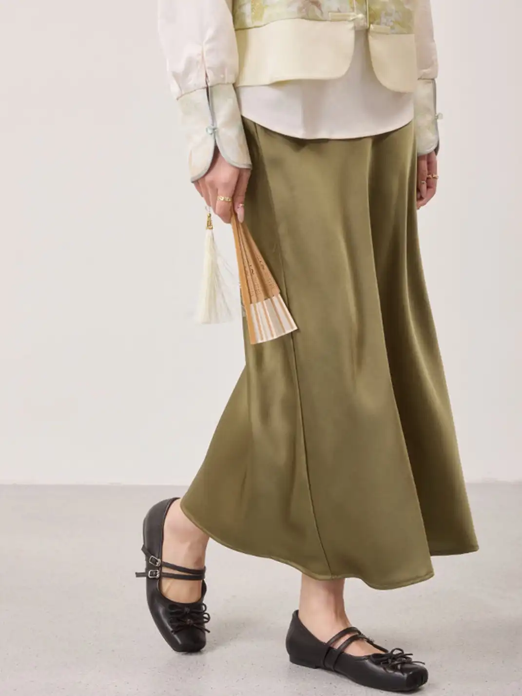 MILU | Square-Toe Ballet Flats with Adjustable Straps
