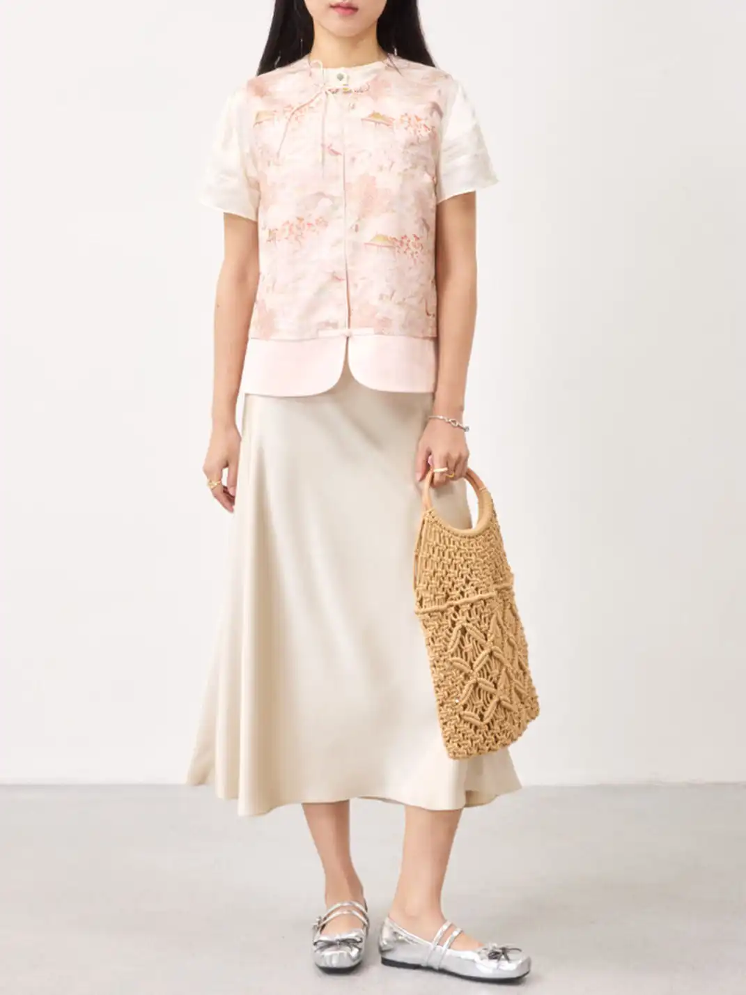 MILU | Square-Toe Ballet Flats with Adjustable Straps