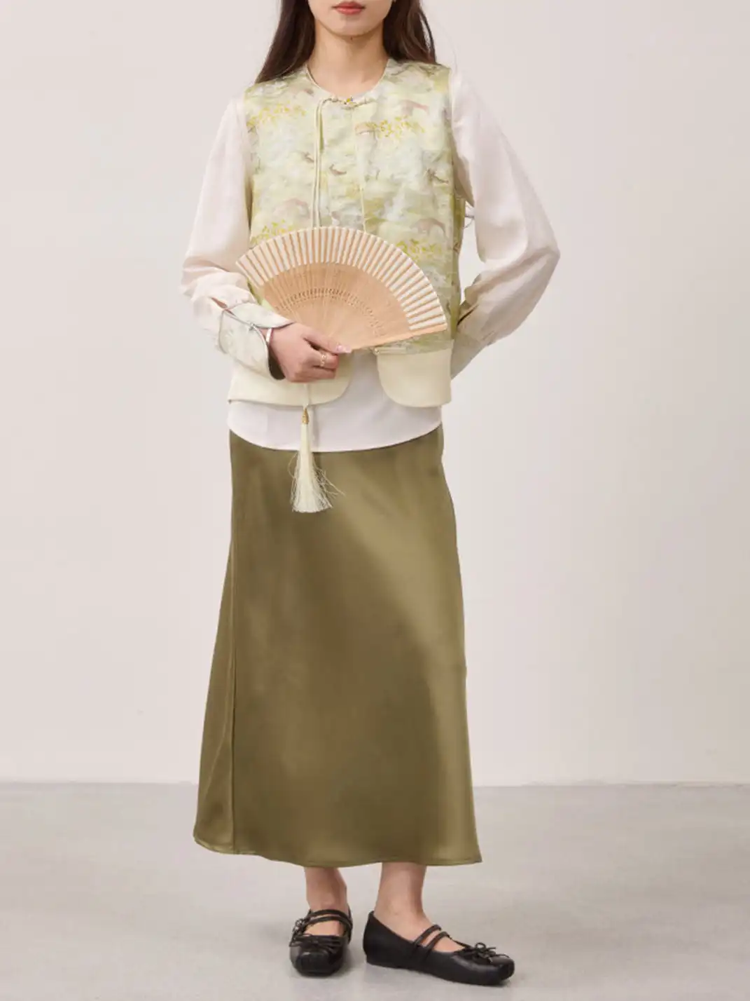 MILU | Square-Toe Ballet Flats with Adjustable Straps