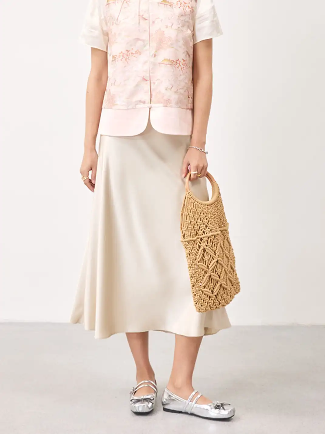 MILU | Square-Toe Ballet Flats with Adjustable Straps