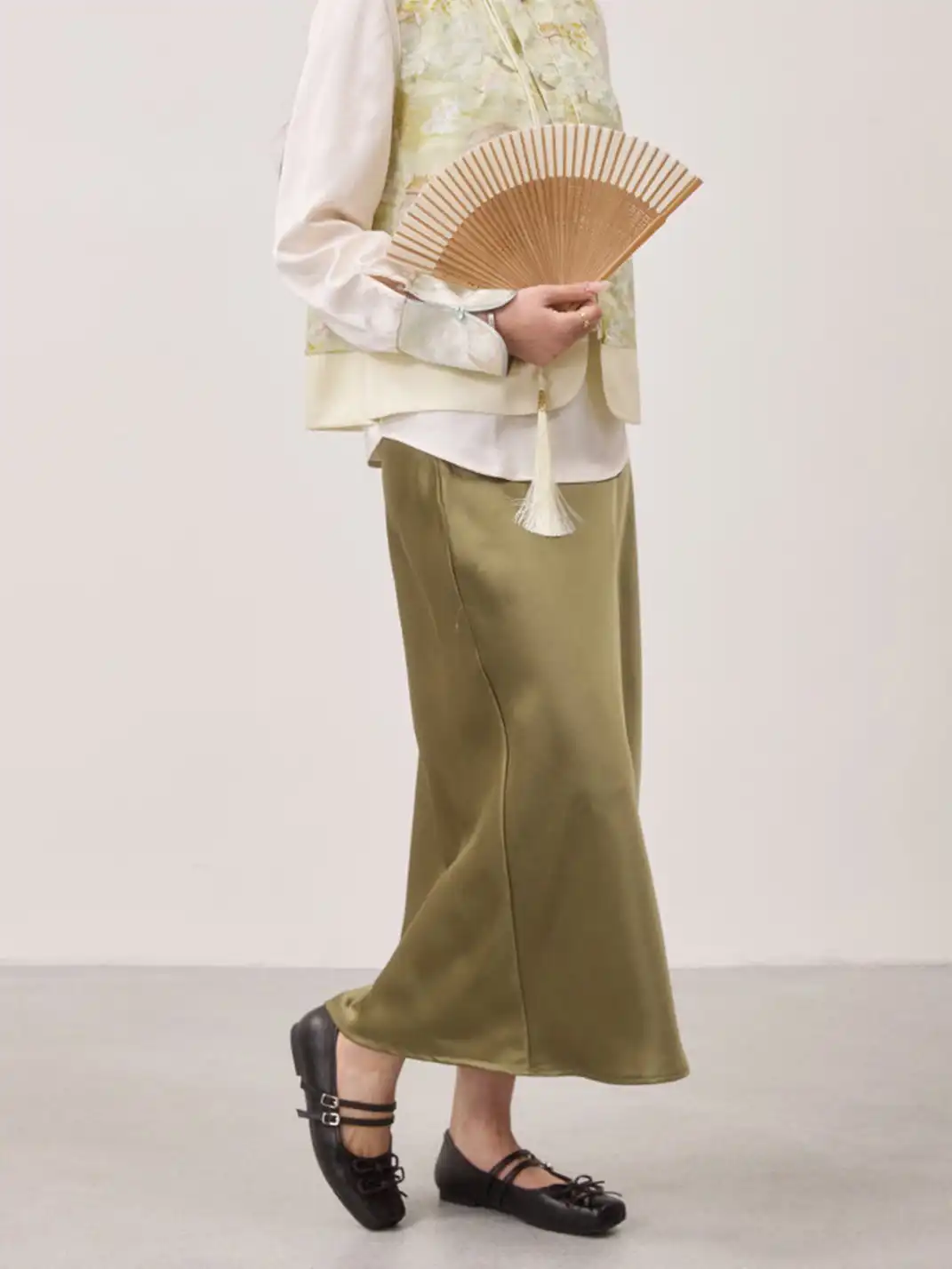 MILU | Square-Toe Ballet Flats with Adjustable Straps
