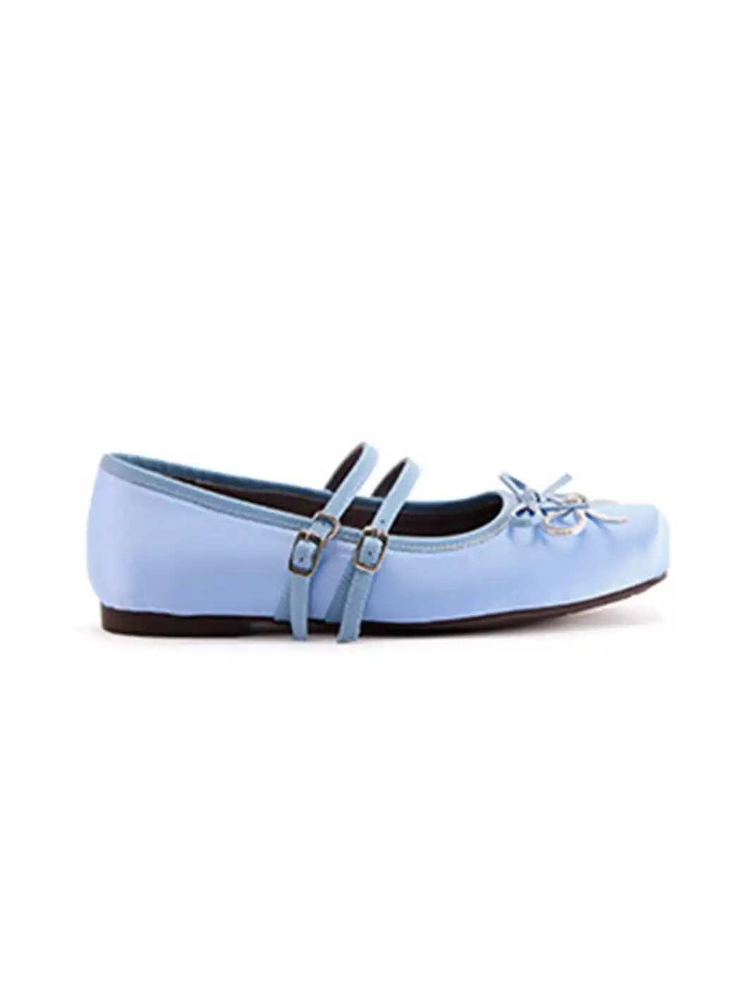 MILU | Square-Toe Ballet Flats with Adjustable Straps