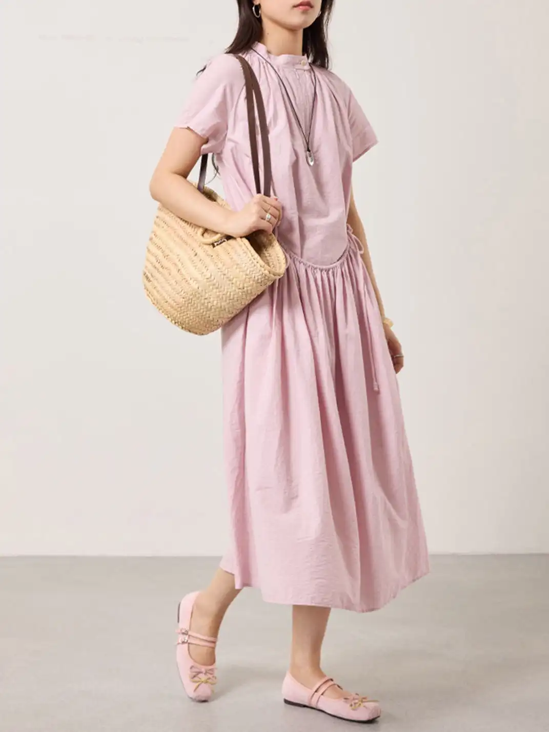 MILU | Square-Toe Ballet Flats with Adjustable Straps