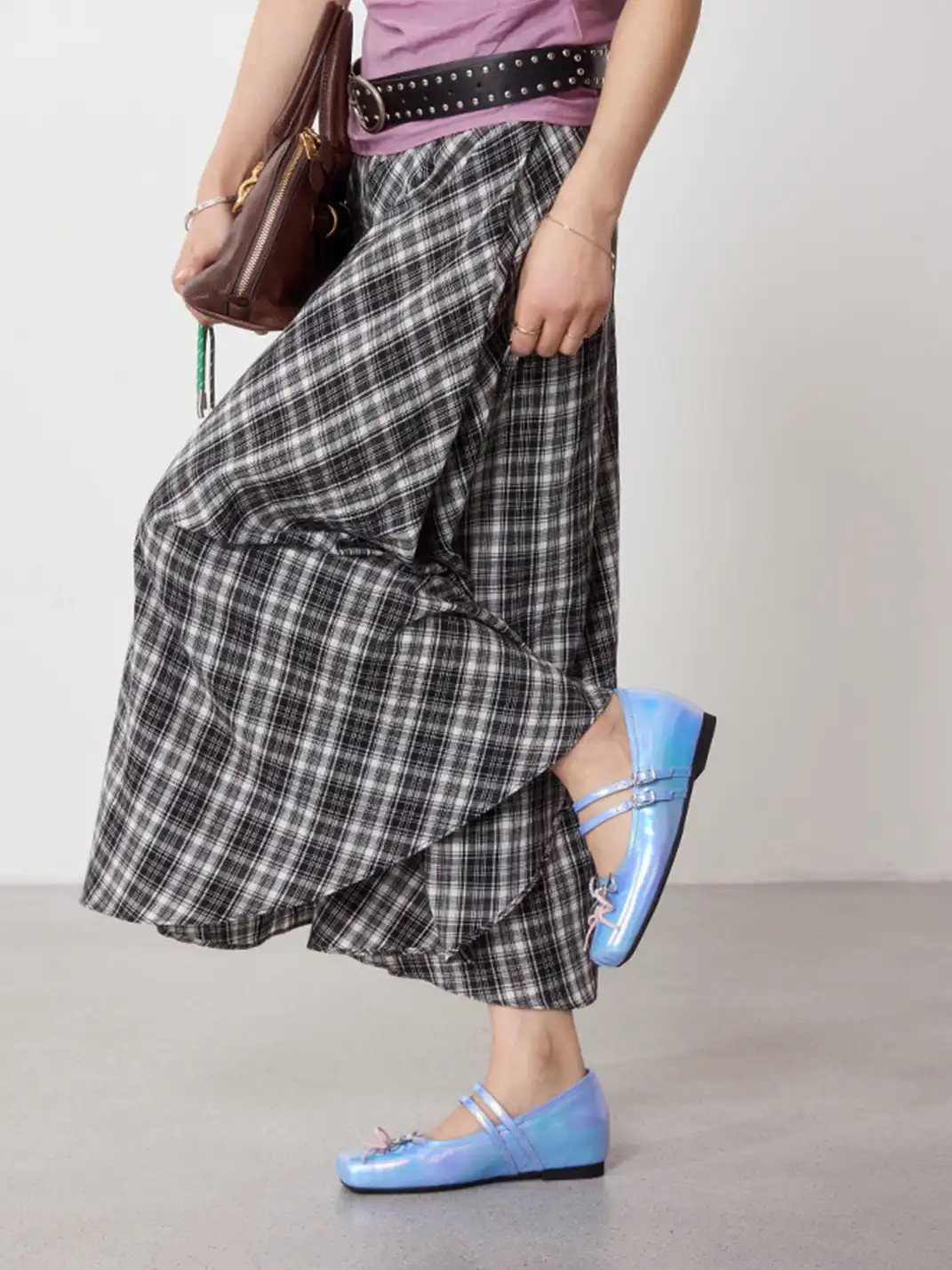 MILU | Square-toe Mary Jane Shoes with Bow