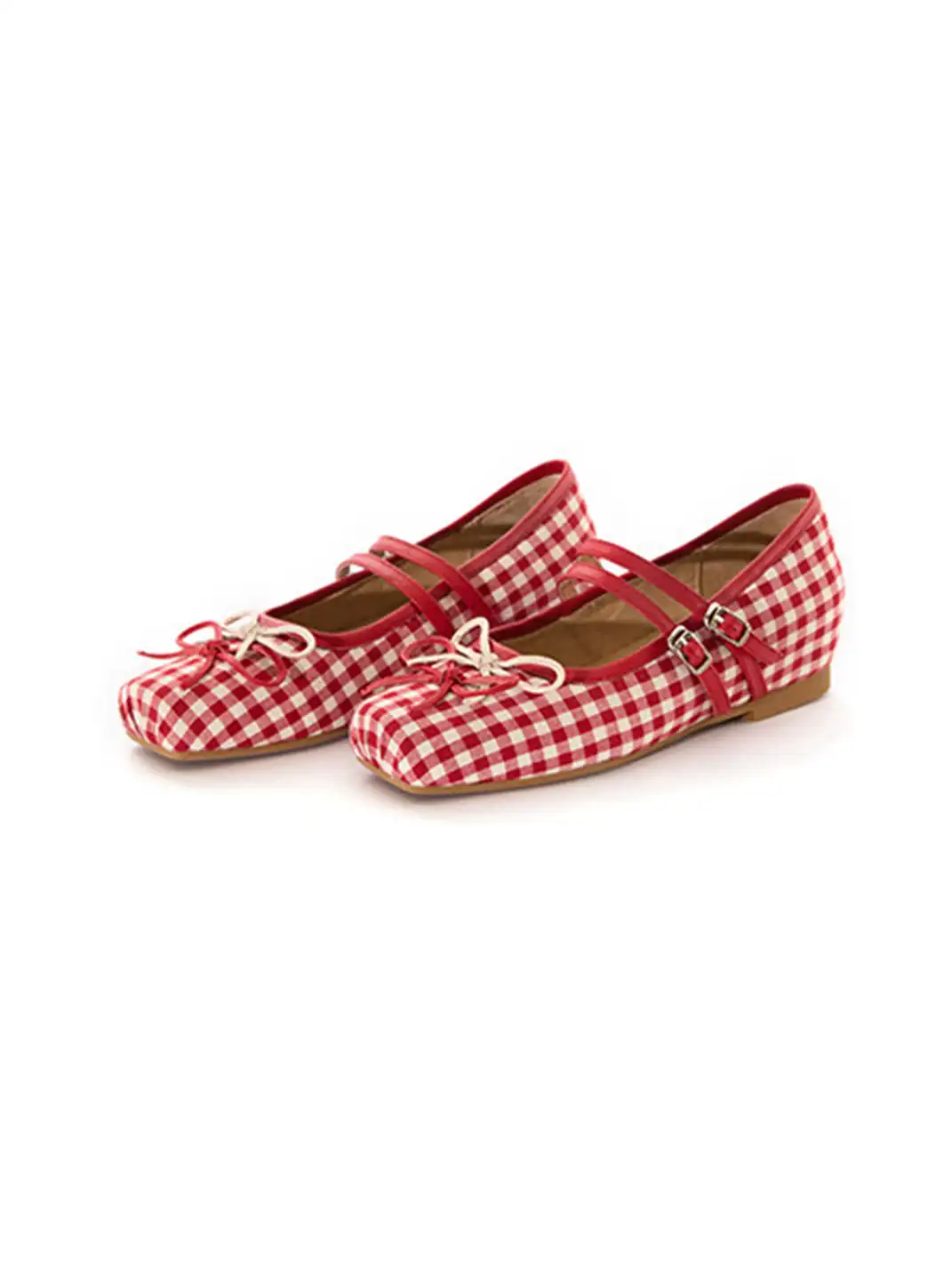 MILU | Square-toe Mary Jane Shoes with Bow