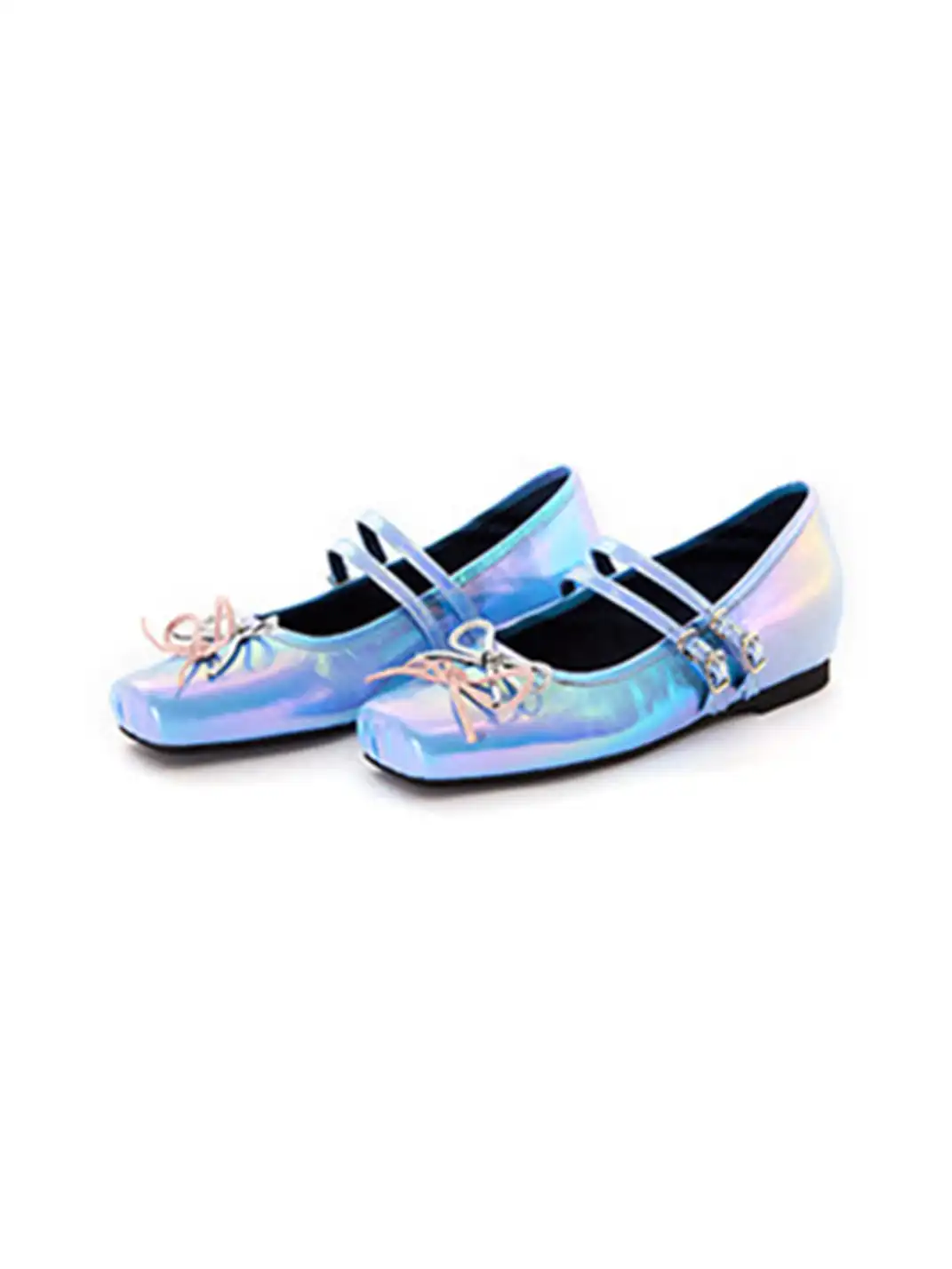 MILU | Square-toe Mary Jane Shoes with Bow