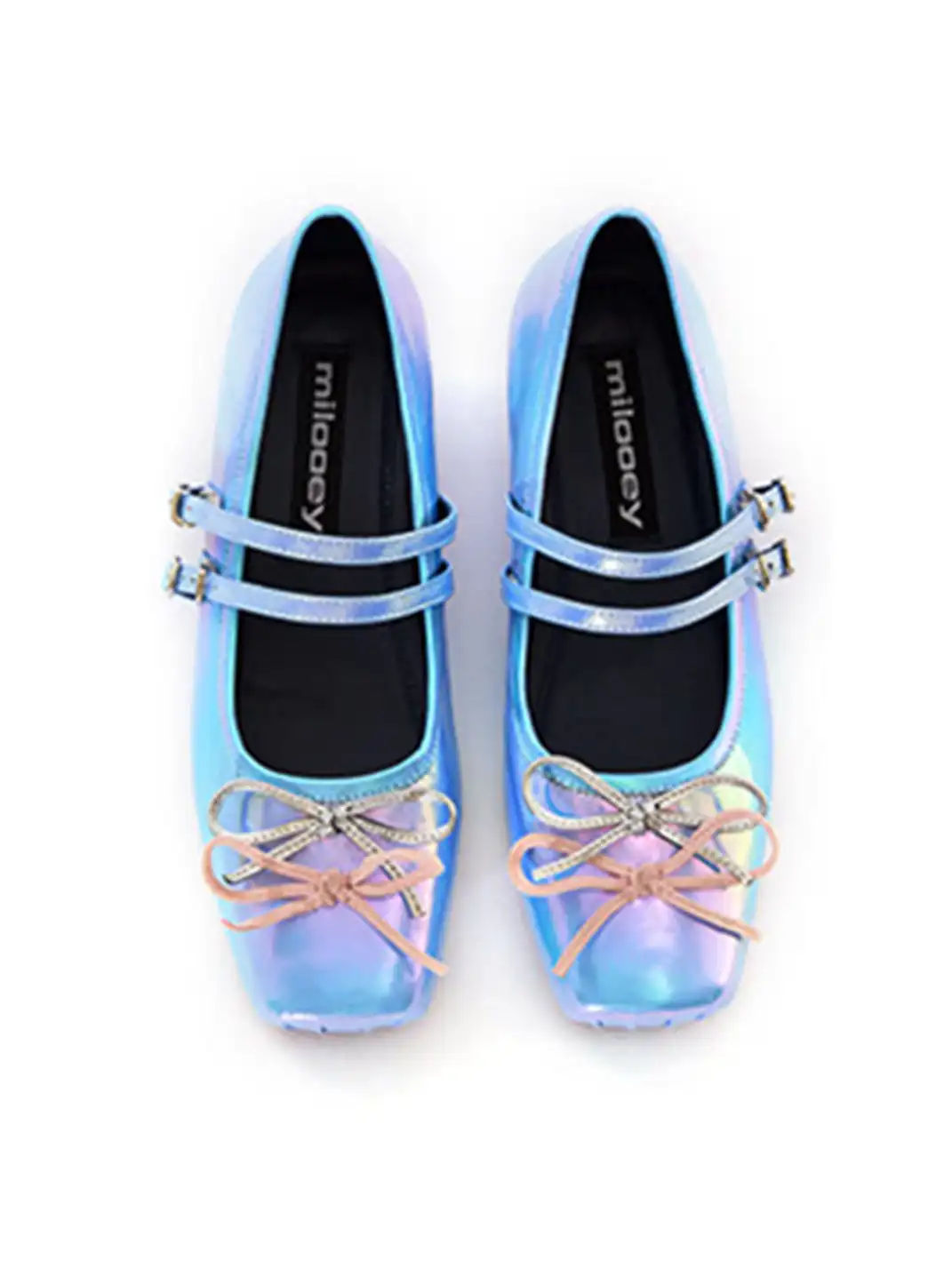 MILU | Square-toe Mary Jane Shoes with Bow