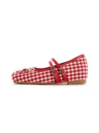 MILU | Square-toe Mary Jane Shoes with Bow