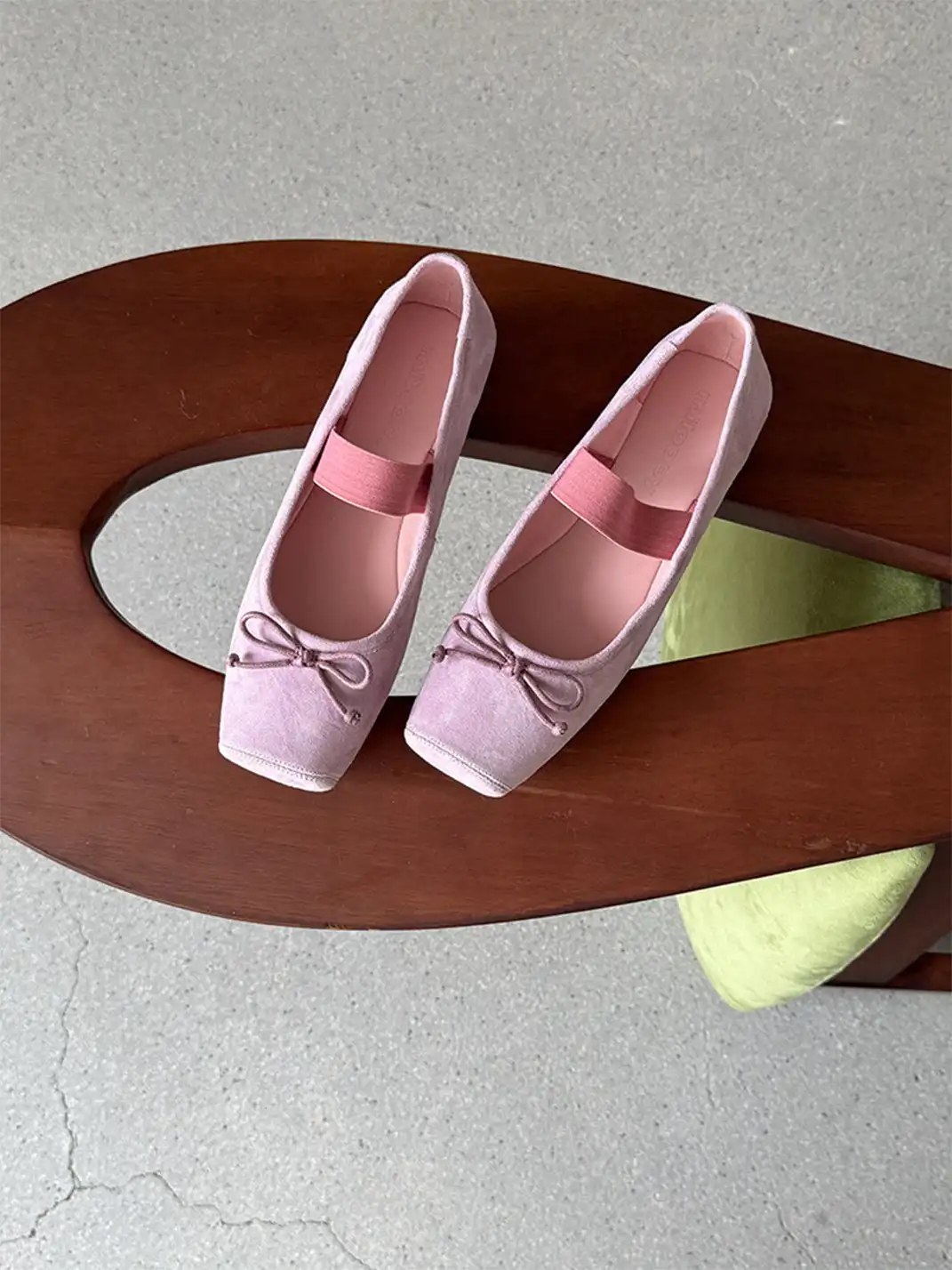 MILU | Bow-Tie Square-Toe Low-Cut Flat Shoes