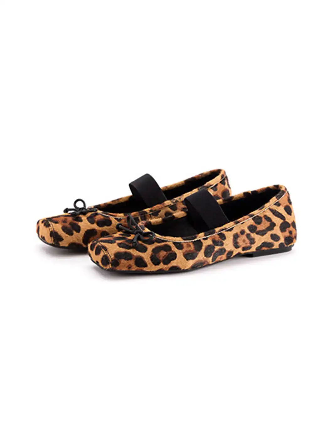 MILU | Bow-Tie Square-Toe Low-Cut Flat Shoes