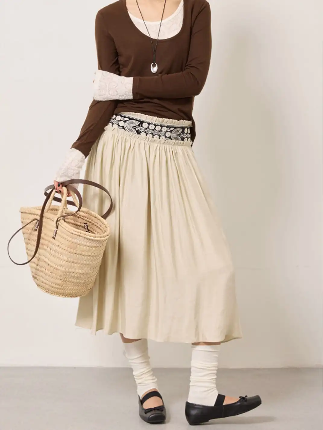 MILU | Bow-Tie Square-Toe Low-Cut Flat Shoes