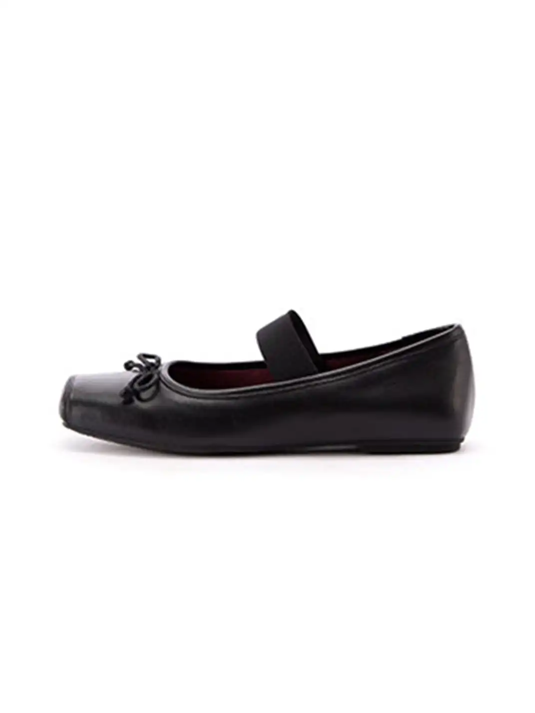 MILU | Bow-Tie Square-Toe Low-Cut Flat Shoes