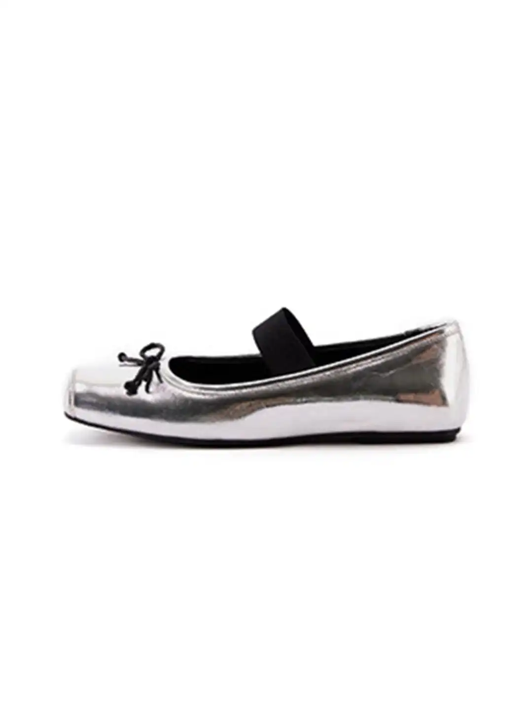 MILU | Bow-Tie Square-Toe Low-Cut Flat Shoes
