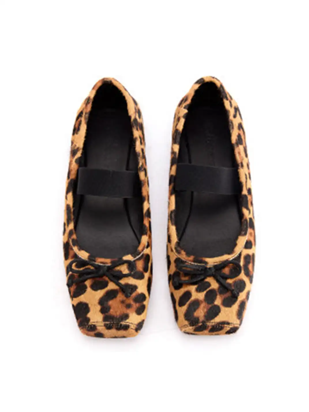 MILU | Bow-Tie Square-Toe Low-Cut Flat Shoes