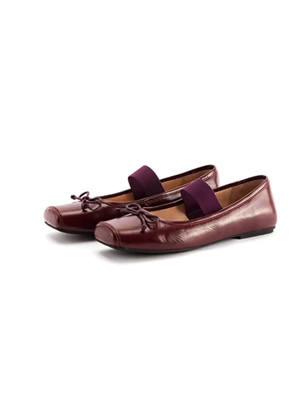 MILU | Bow-Tie Square-Toe Low-Cut Flat Shoes