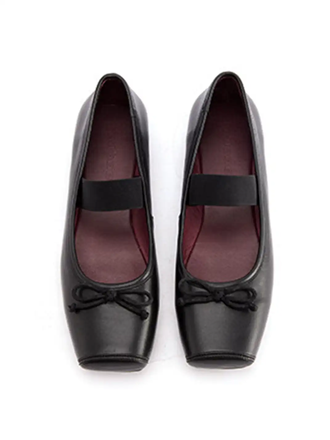 MILU | Bow-Tie Square-Toe Low-Cut Flat Shoes