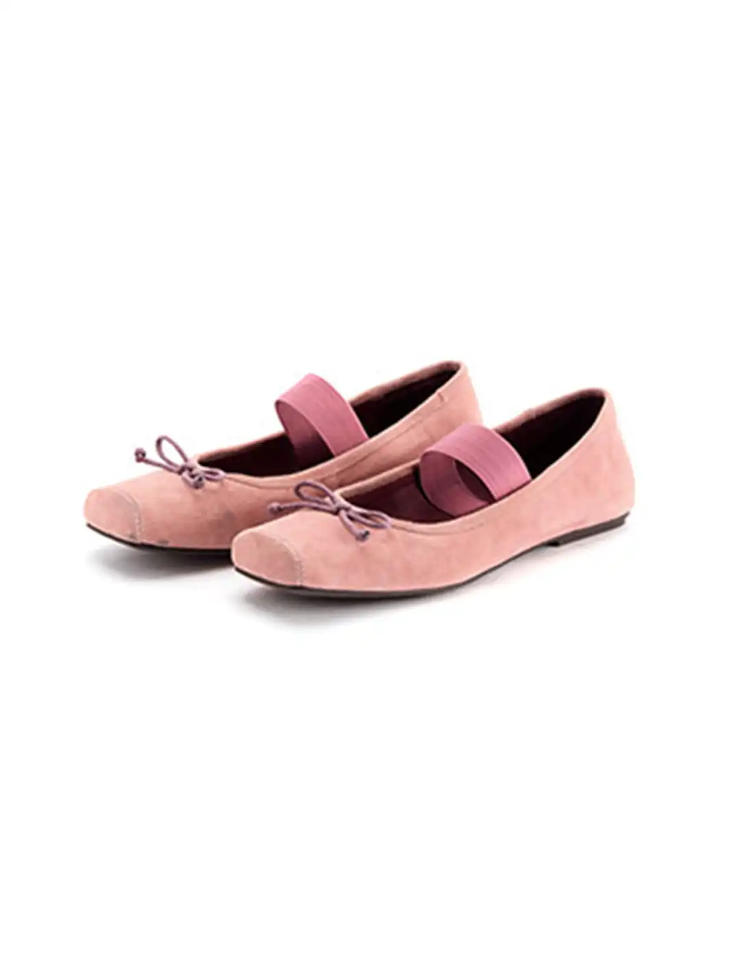 MILU | Bow-Tie Square-Toe Low-Cut Flat Shoes