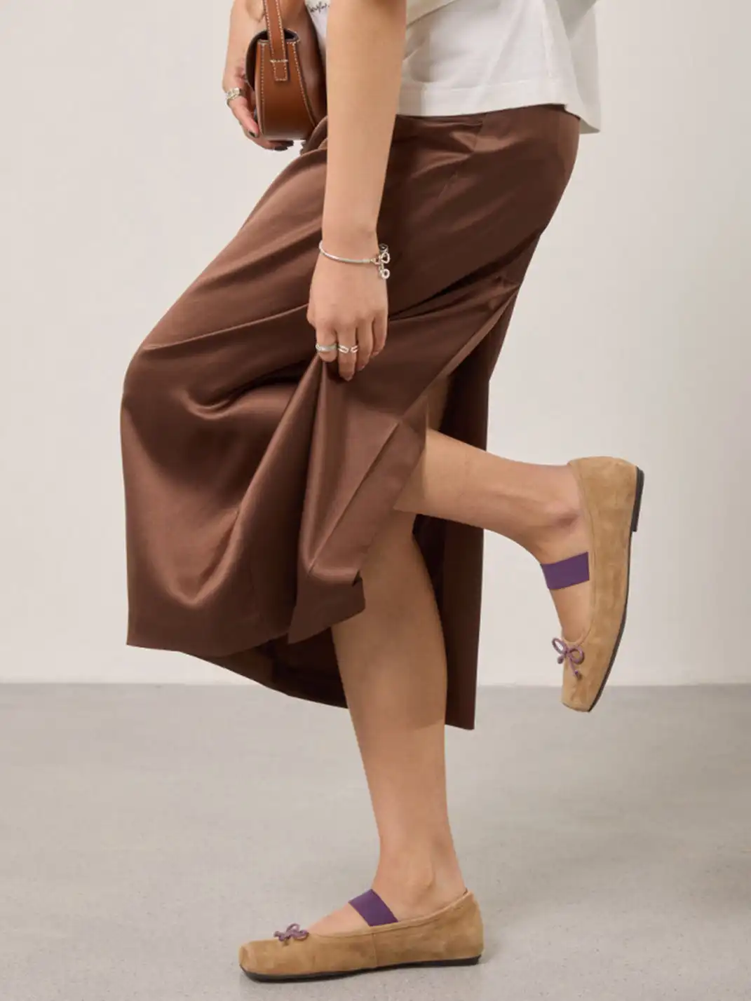 MILU | Bow-Tie Square-Toe Low-Cut Flat Shoes
