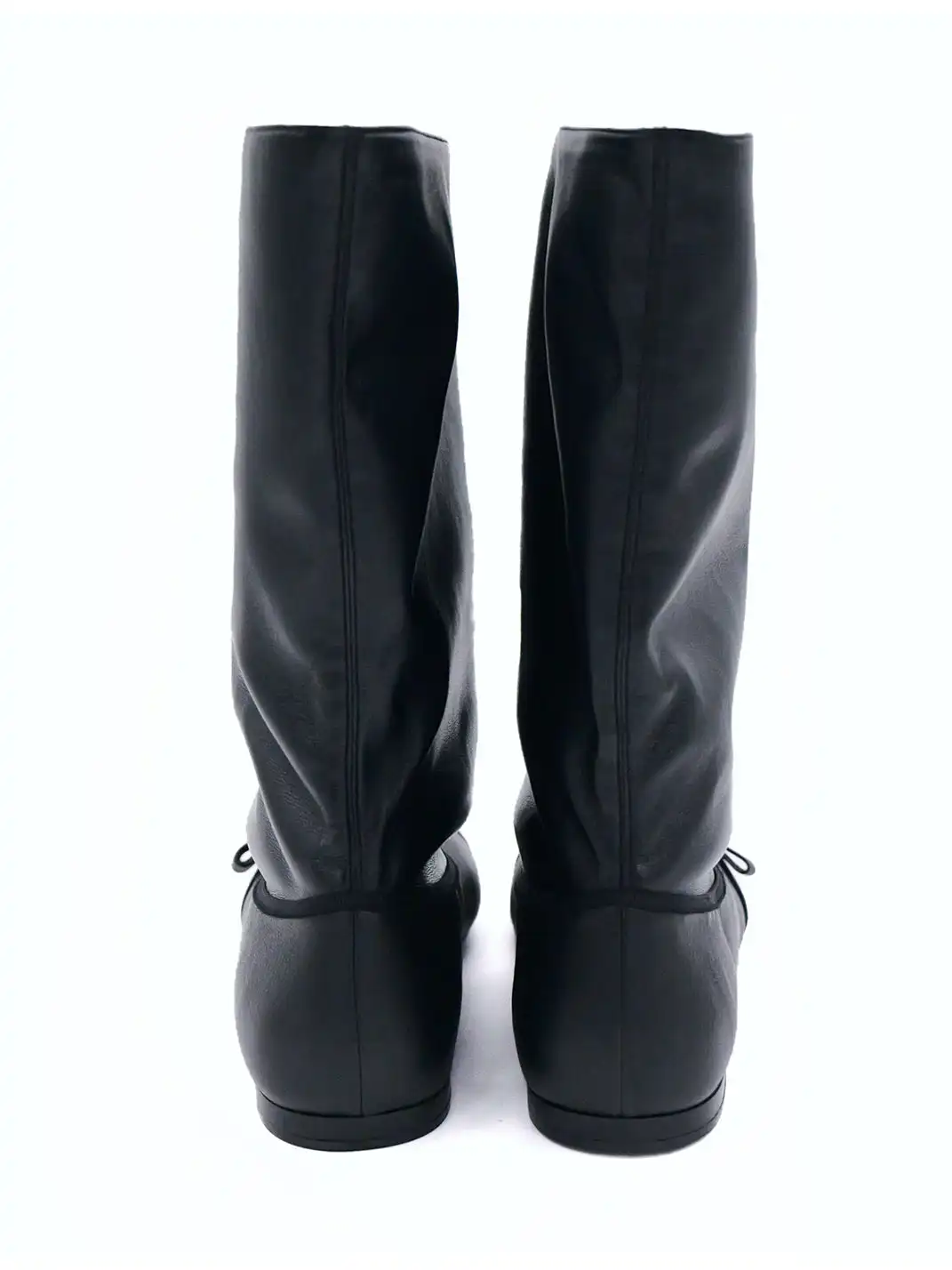 ElegiFemme | Round-Toe Pleated Calf Boots