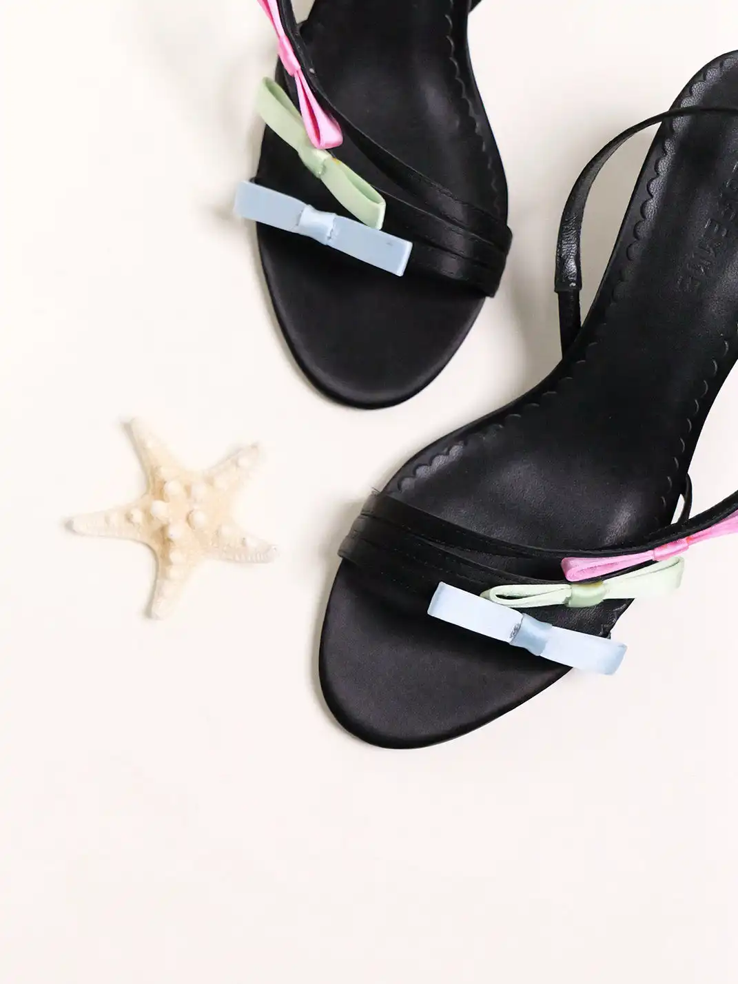 ElegiFemme | Strappy High-Heeled Sandals With Bow