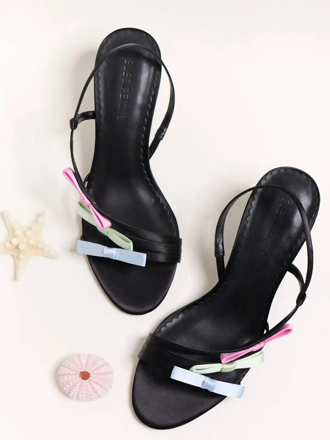ElegiFemme | Strappy High-Heeled Sandals With Bow