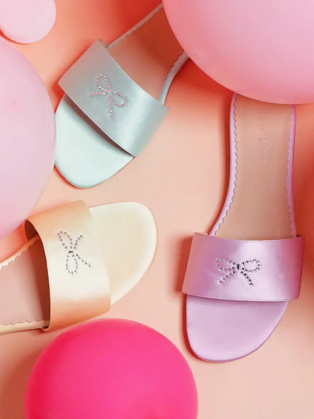 ElegiFemme | Bow-Knot Rhinestone Flat Sandals