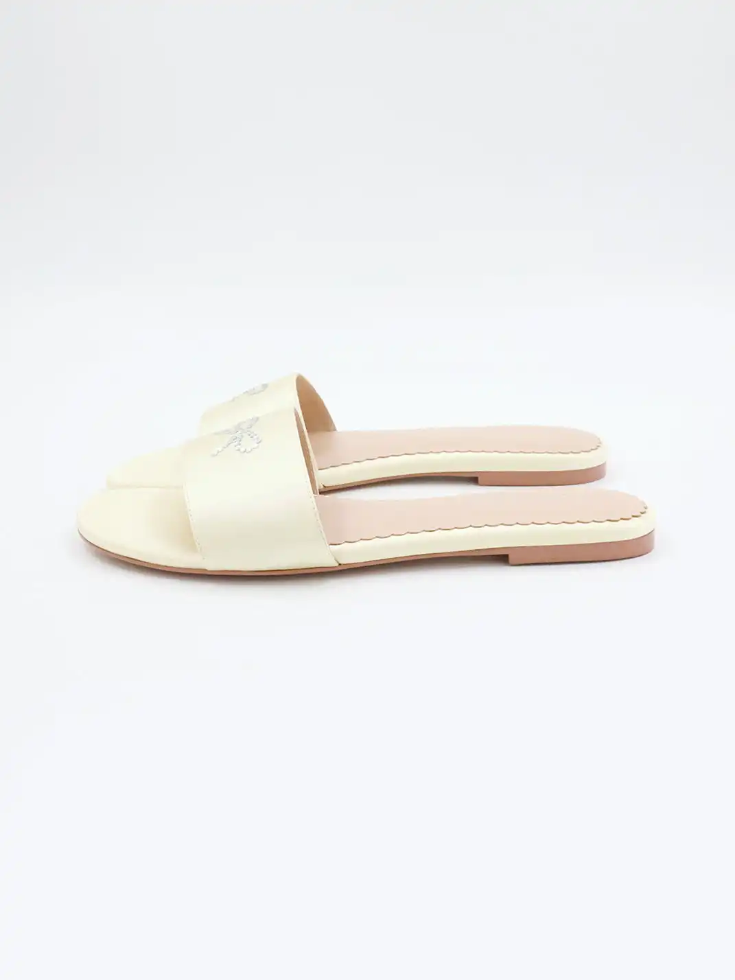 ElegiFemme | Bow-Knot Rhinestone Flat Sandals