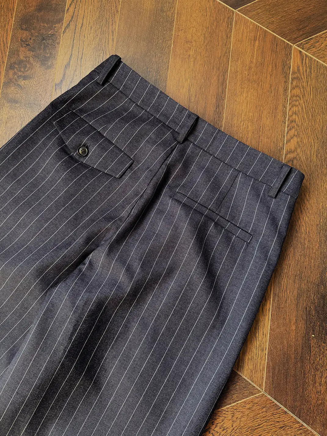 Ins Gale | Pleated Striped Wide-Leg Trousers