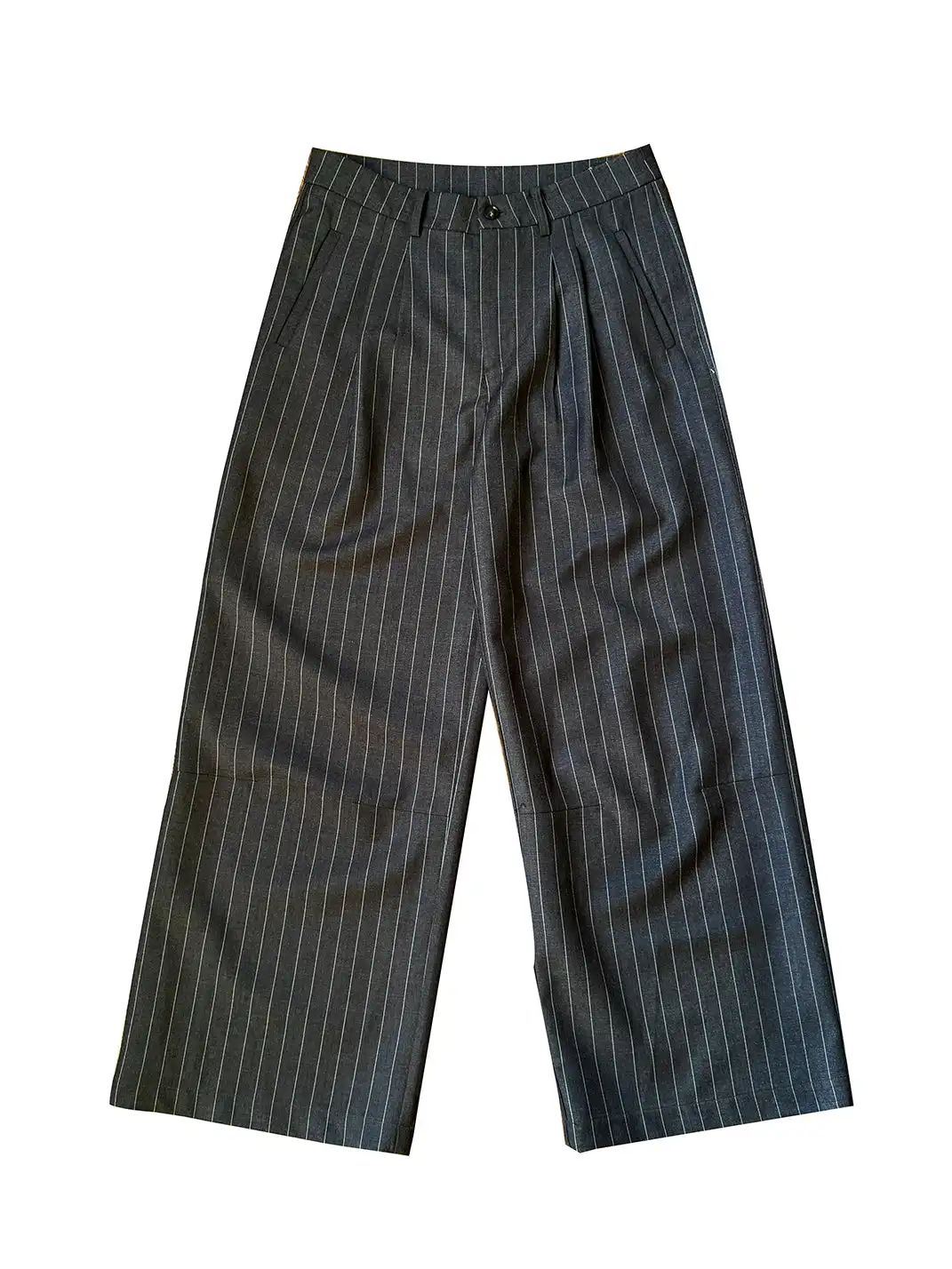 Ins Gale | Pleated Striped Wide-Leg Trousers