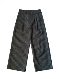 Ins Gale | Pleated Striped Wide-Leg Trousers