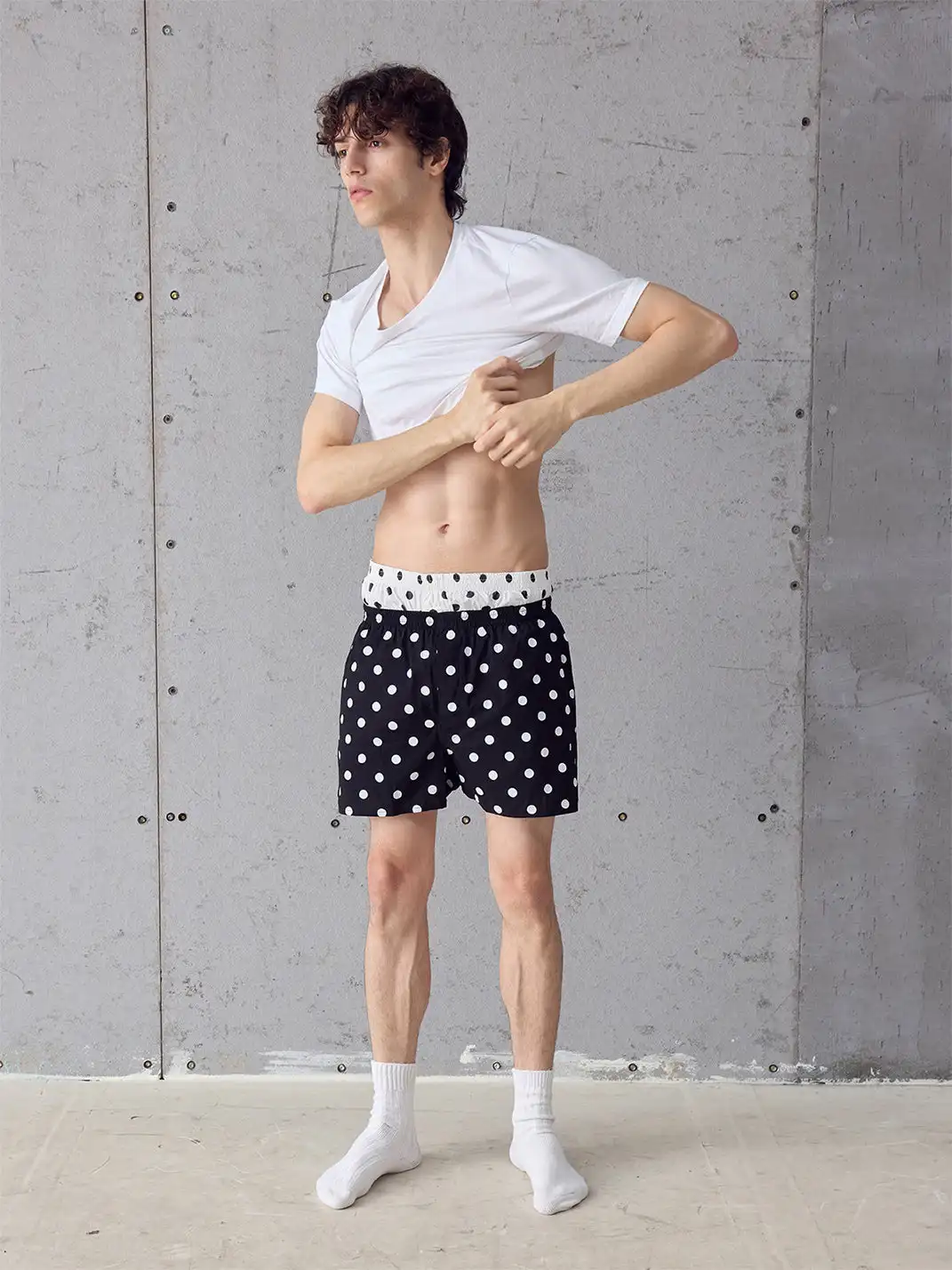 Ins Gale | Polka Dot Lightweight Breathable Lounge Pants