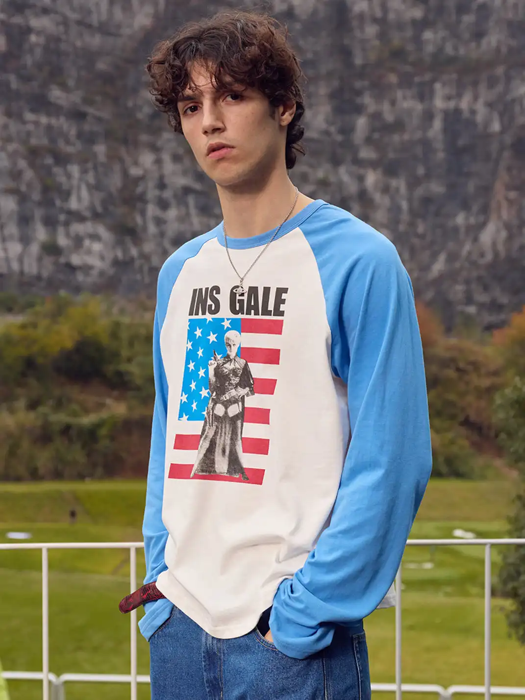 Ins Gale | American Flag Character T-Shirt